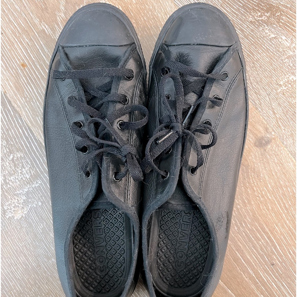 Women’s Black Leather Converse